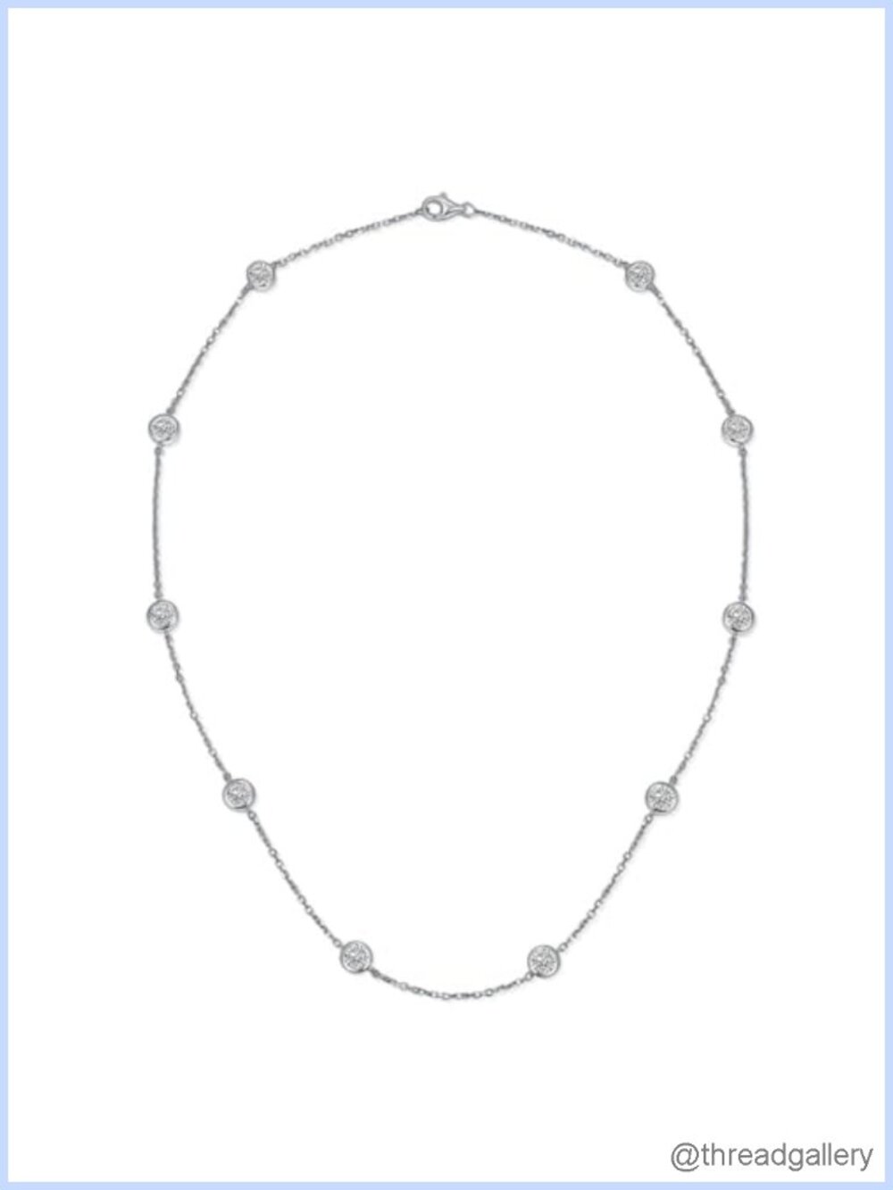 14K Gold Over Sterling Silver VVS1 D Color Diamond Collarbone Necklace 15.75in